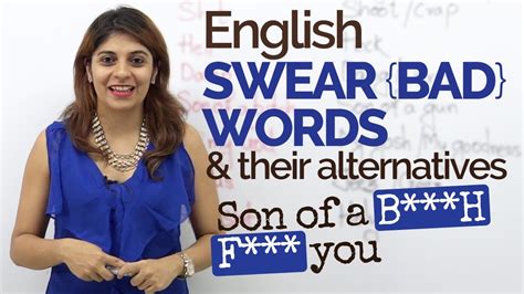 English Swear Wordsbad Words English Speaking Practice Spoken