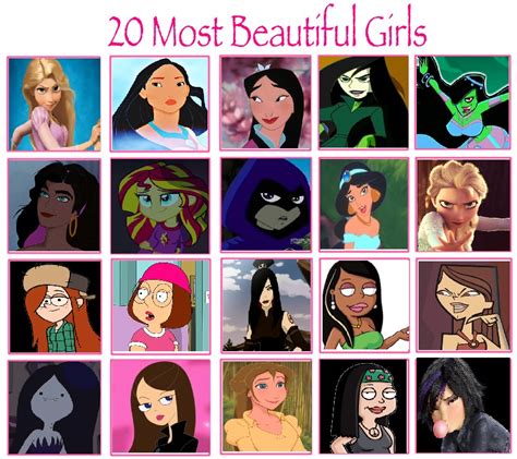 Most Beautiful Beautiful Girl Cartoon Characters