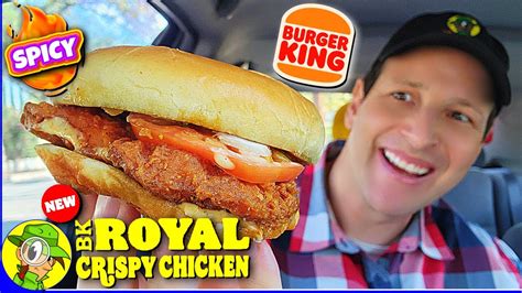 Burger King 🍔👑 Bk Spicy Royal Crispy Chicken Sandwich Review 🐔🥪