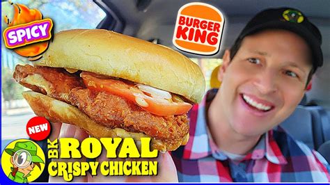 burger king® 🍔👑 bk® spicy royal crispy chicken sandwich review 🔥🐔🥪 peep this out 🕵️‍♂️ youtube