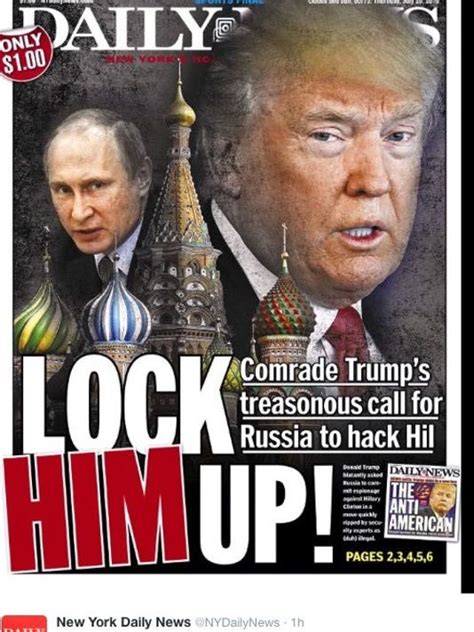 New York Daily News Cover Lock Donald Trump Up