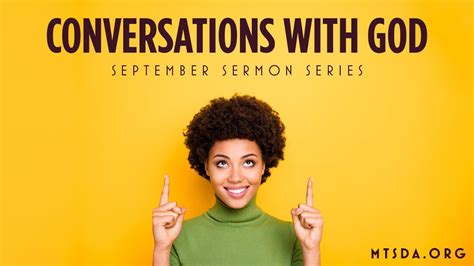 Conversations With God September Sermon Series Youtube