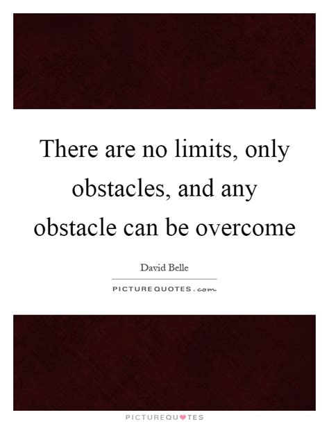 There Are No Limits Only Obstacles And Any Obstacle Can Be