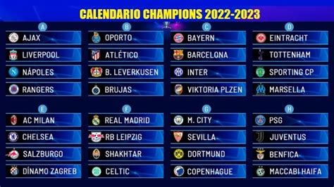 Calendario Champions League 2023 24 Fixture Completo