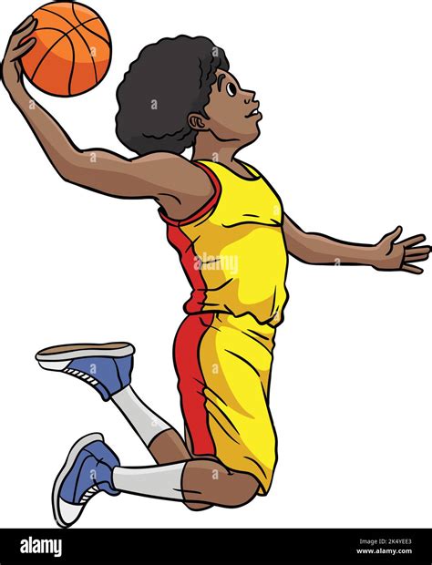Basketball Cartoon Colored Clipart Illustration Stock Vector Image