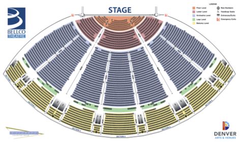 Bellco Theater Seating Chart With Seat Numbers Awesome Home