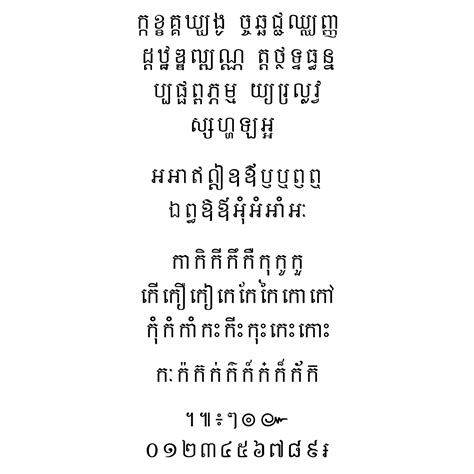 Khmer Chhay Text 5 Khmer Fonts — ពុម្ព អក្សរ ខ្មែរ — Polices Khmères