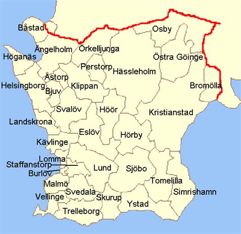 Regionen är landets sydligaste och omfattar hela landskapet skåne samt en mindre del av landskapet halland (östra karups distrikt i båstads kommun). Skåne län - Wikipedia