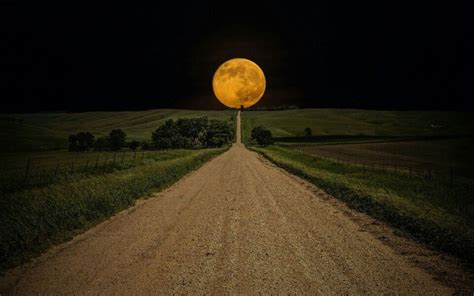 Gorgeous Moon Super Moon Road Photography Moonlight Photography