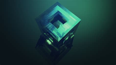 Simple Background Cube Facets Artwork Digital Art Minimalism