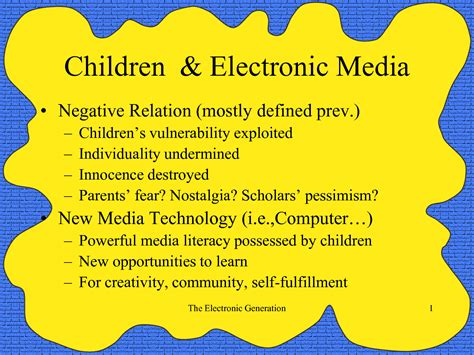 Dos And Donts Of Electronic Media Effect Of Electronic Media On Children