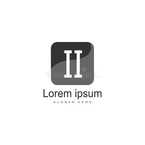 Initial Ii Logo Template With Modern Frame Minimalist Ii Letter Logo