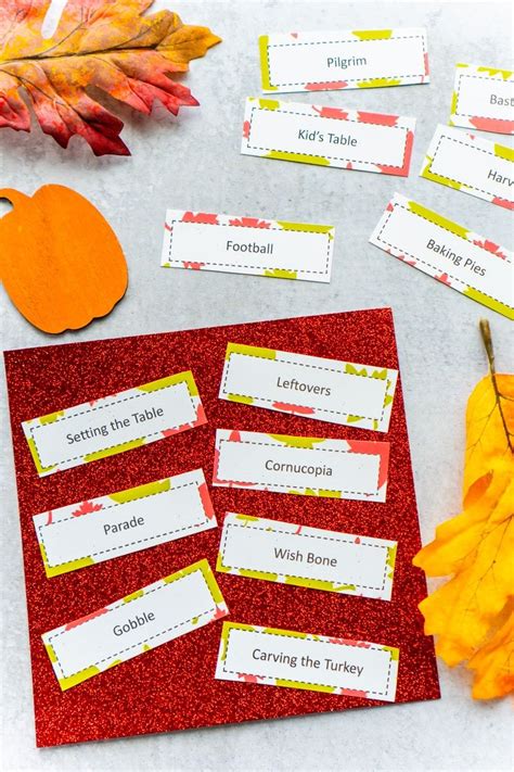 Tons Of Free Printable Thanksgiving Charades Words Perfect For Kids Or