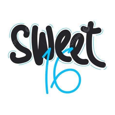 Sweet 16 Text Handwriting Vector Sweet 16 Sweet 16 Png And Vector