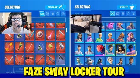 Sway Shows His Fortnite Skins And Pickaxes Locker 20000 Skin Showcase
