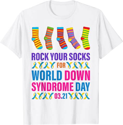 Rock Your Socks Down Syndrome Happy Graphic T Shirt