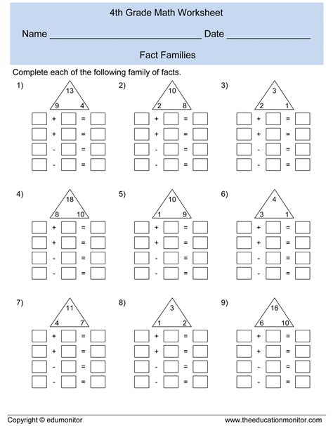 Math Facts Worksheets 4th Grade Times Tables Worksheets