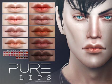 The Sims Resource Pure Lips N74 By Pralinesims • Sims 4 Downloads