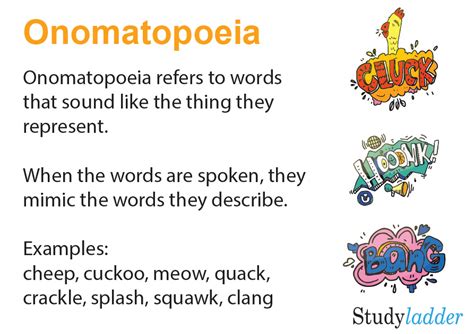 Onomatopoeia Definition And Examples Sentences