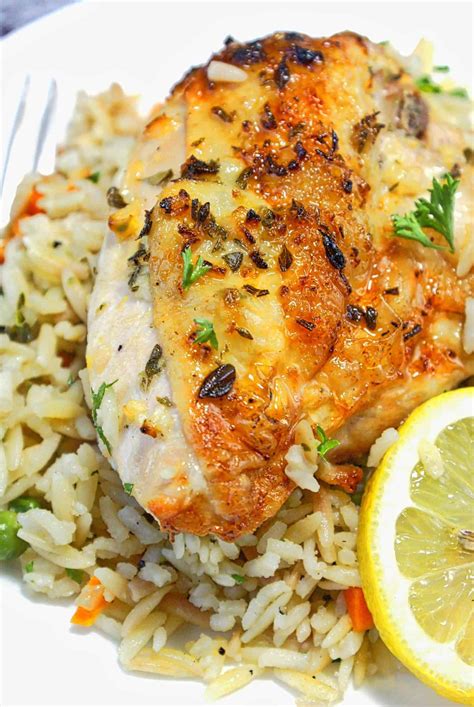 Take the lemon that you grated, cut it in half and squeeze the juice all over before you make the recipe, read it all the way through and make sure you have all the ingredients on hand. Lemon Herb Chicken Breasts with Rice Pilaf - Butter Your ...