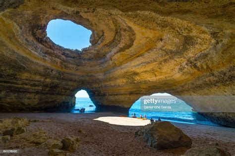 Benagil Sea Cave Faro District Algarve Portugal High Res Stock Photo