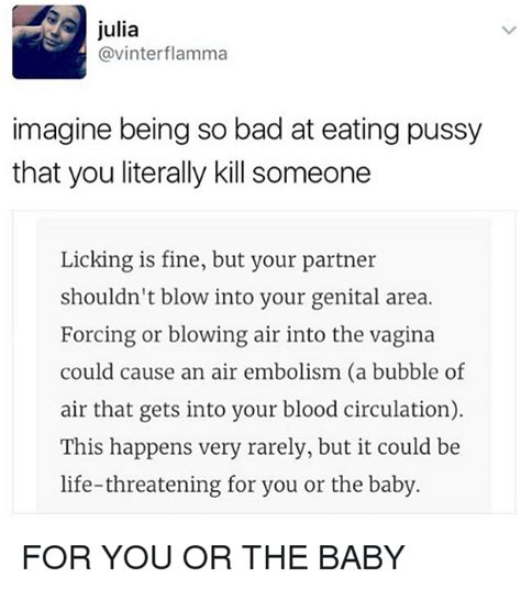 Julia Gavinterflamma Imagine Being So Bad At Eating Pussy That You Literally Kill Someone