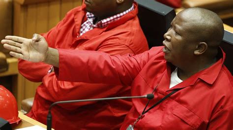 South Africas Julius Malema Ejected From Parliament Bbc News