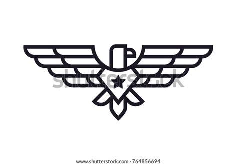 Geometric Eagle Star Illustration Logo Stock Vector Royalty Free
