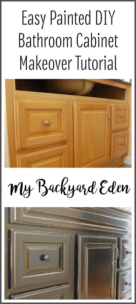Give your bathroom cabinets a makeover quickly and easily with this tutorial! Painted Bathroom Cabinet Makeover DIY Tutorial | Bathroom ...