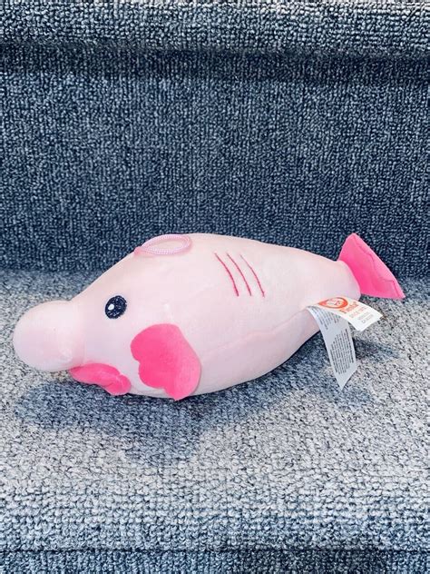 Fiesta Snugglies Blob Fish Pink Soft Plush Stuffed Animal Unique Ugly