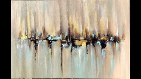 Skyline Abstract Painting With Acrylic Abstract Art