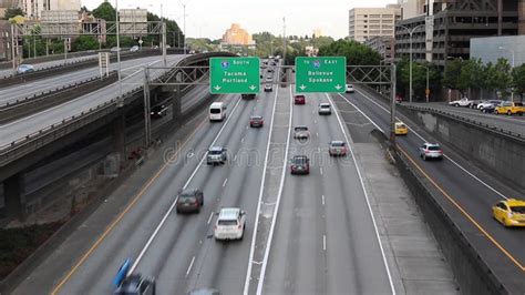 I5 South Freeway In Seattle Stock Footage Video Of Vacation Summer