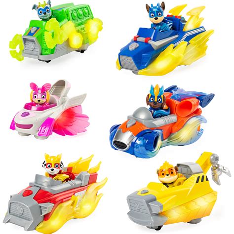 Paw Patrol Mighty Pups Charged Up Skyes Deluxe Vehicle With Lights And