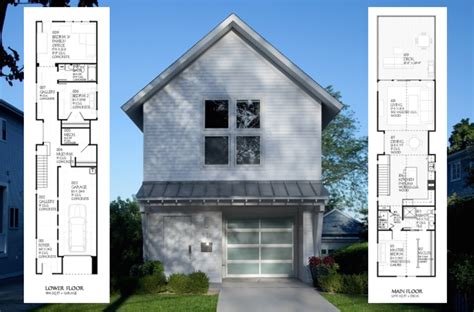 House plan for a narrow, deep lot. Designs for Narrow Lots - Time to Build