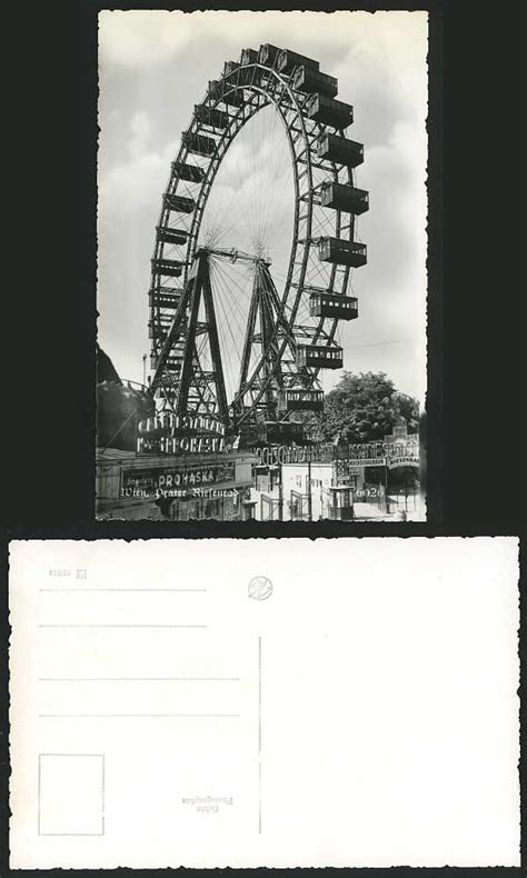 Ferris Wheel Prater Riesenrad Wien Austria Old Postcard For Sale