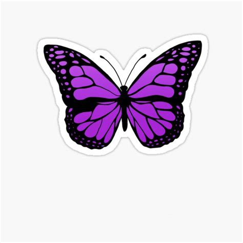 Purple Butterfly Sticker By Tay07lion Redbubble