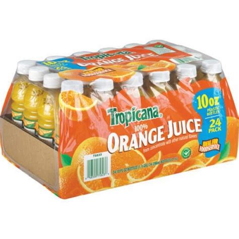 Tropicana 100 Orange Juice 10 Oz Bottle Pack Of 24