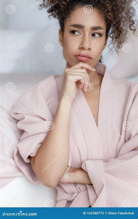 Beautiful Lady Resting Her Chin On Her Hand Stock Image Image Of Attractive Displeased 163380773