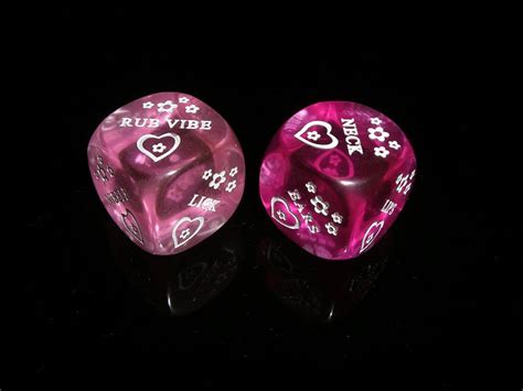 2x Crystal Purple Novel Dices Sexy Dice Adult Fun Game For Lovers