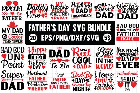 Fathers Day Svg Bundle Cut File Graphic By T Shirt World · Creative