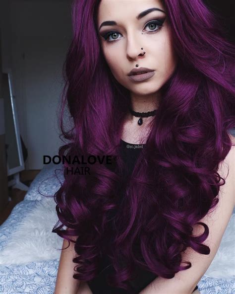 Dark Purple Wavy Waist Length Wig 335 Dark