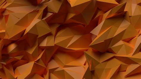 Low Poly Orange 1920x1080 Wallpaper