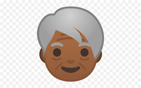 Older Adult Medium Dark Skin Tone Android Emoji Old Manfree Adult