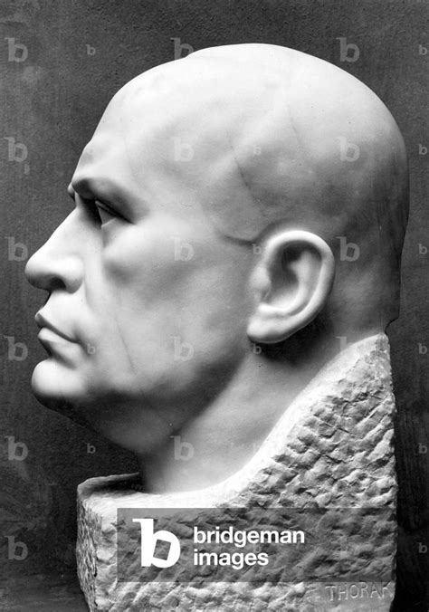 Marble Bust Of Benito Mussolini 1942 Marble