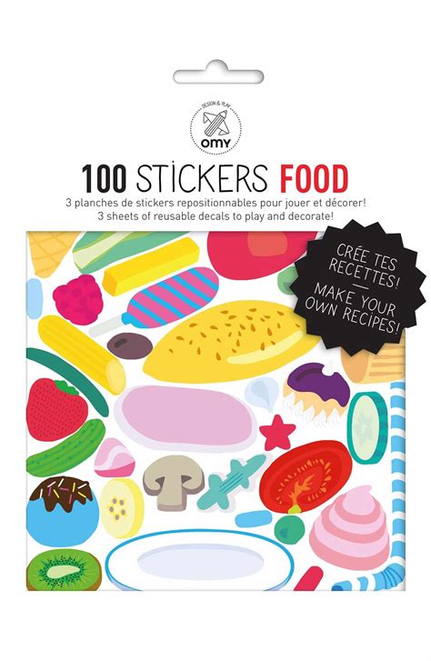 Omy Set Of 100 Reusable Food Stickers Nordstrom Sticker Set