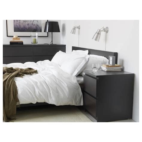 Malm Bed Frame High Black Brown Lönset Ikea