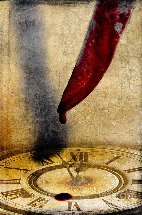 Available for free on mixkit.co. Bloody Knife Dripping On Clock Face Photograph by Jill ...