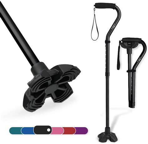 Kinggear Adjustable Cane For Men And Women Lightweight And Sturdy Offset