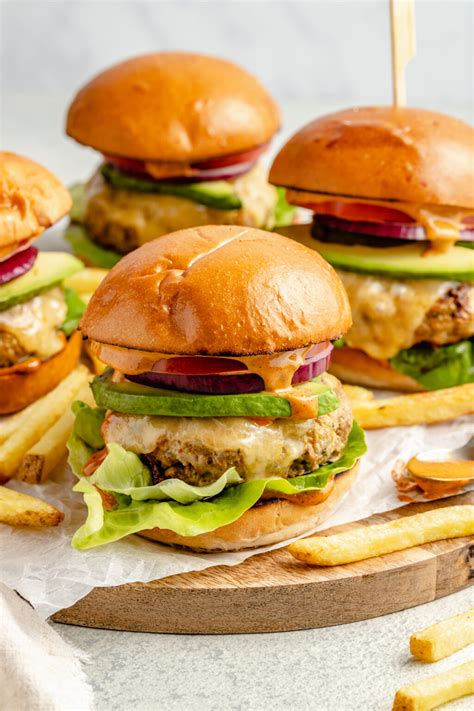 Avocado Turkey Burgers With Chipotle Aioli All The Healthy Things