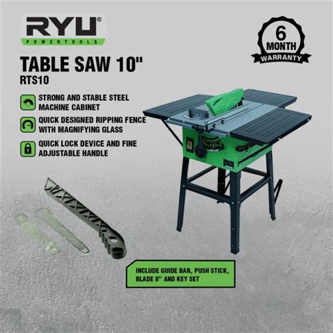 Table Saw 10 Ryu Rts10 Mesin Meja Potong Gergaji Kayu 10 Inch Rts 10